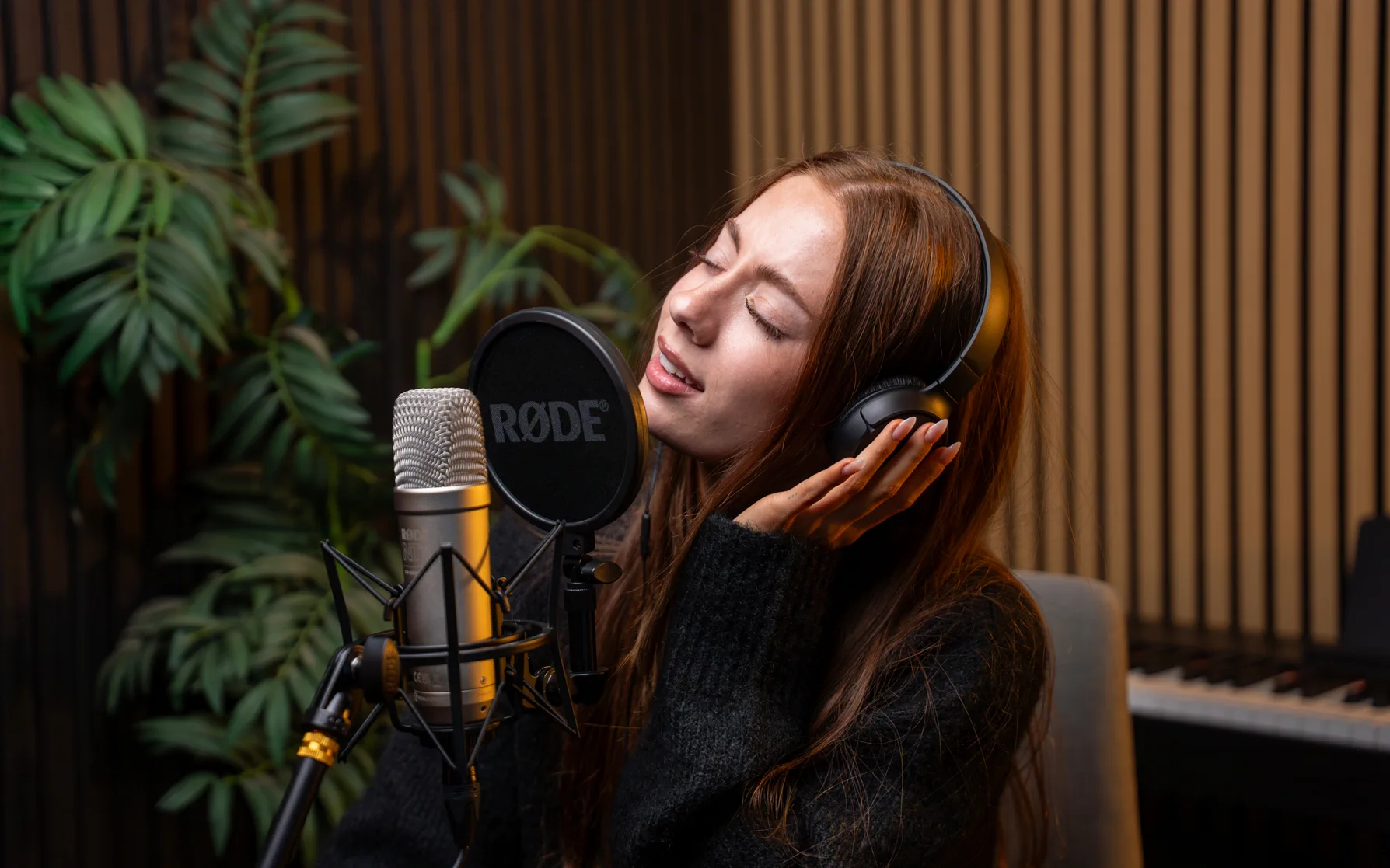 Creator recording audio and video content at VV Studios Sydney